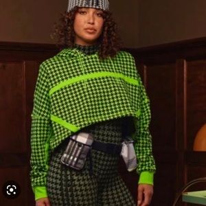 Adidas Ivy Park Hall of Ivy Allover Print Cropped Hoodie